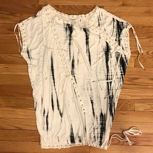 L.A.M.B. Black and White Tie-Dye Dress or Top